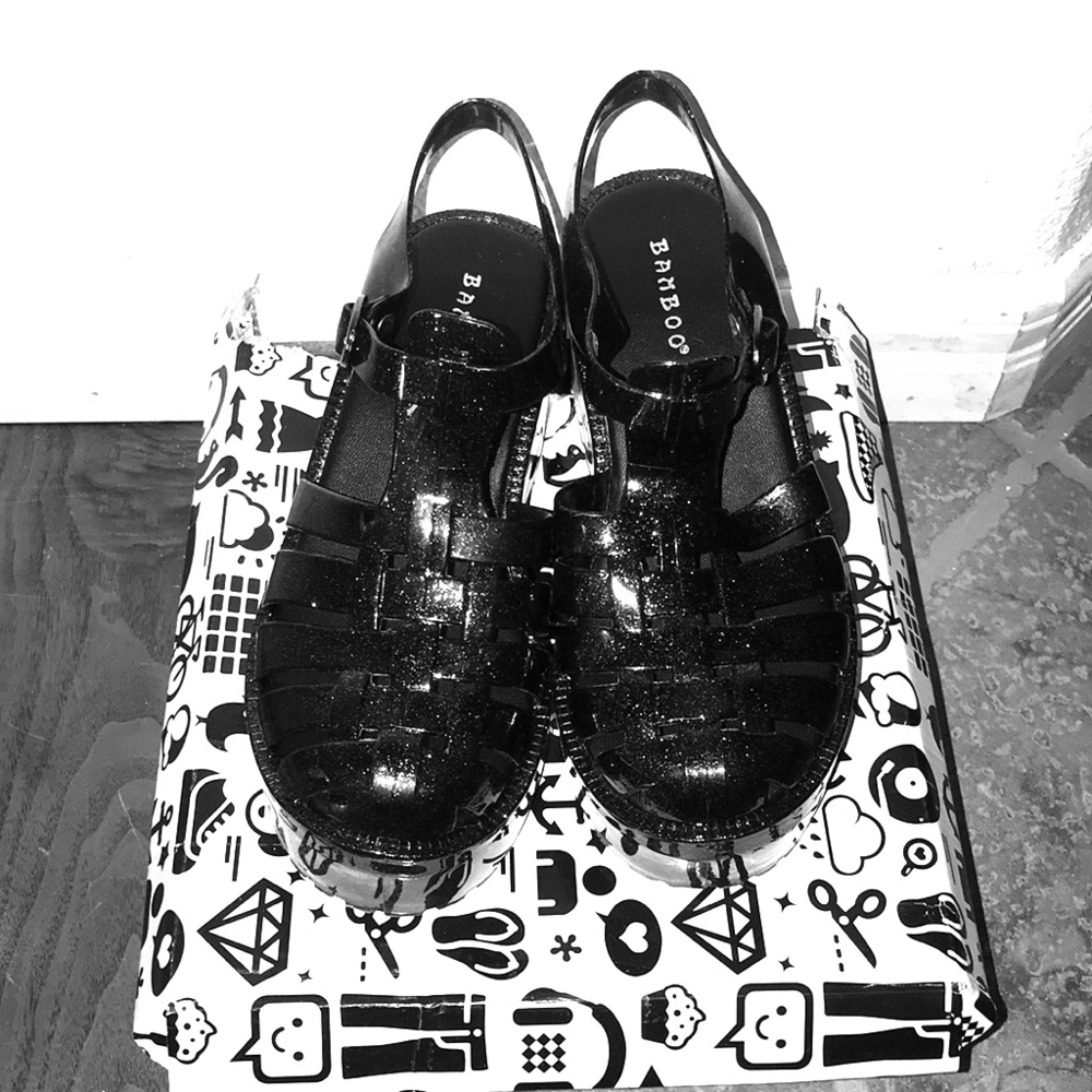 Platform Bamboo Jelly Shoes